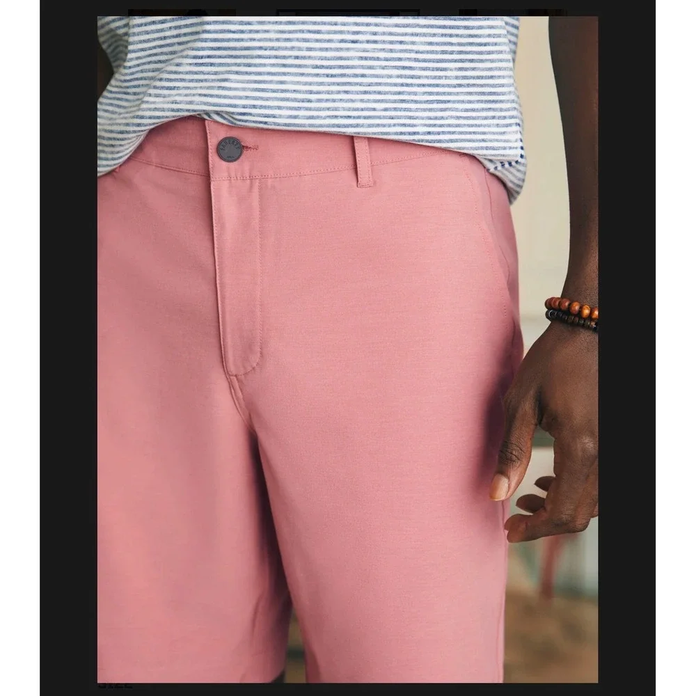 FAHERTY All Day Shorts Size 30 Faded Flag Pink NEW Casual Preppy Coastal Spring